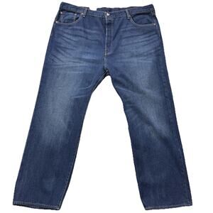 NWT Levis 501 Original Fit Button Fly Straight Leg Jeans Blue Denim Mens 46x32